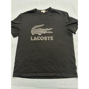 lacoste regular fit shirt black XL